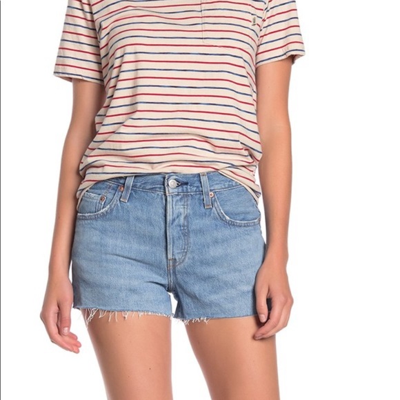 Levi’s 501 Mid Rise Raw Denim Short NWT - Picture 11 of 12